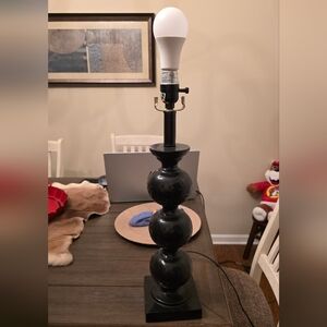 Black Stacked Sphere Table Lamp (No Shade, No Bulb)